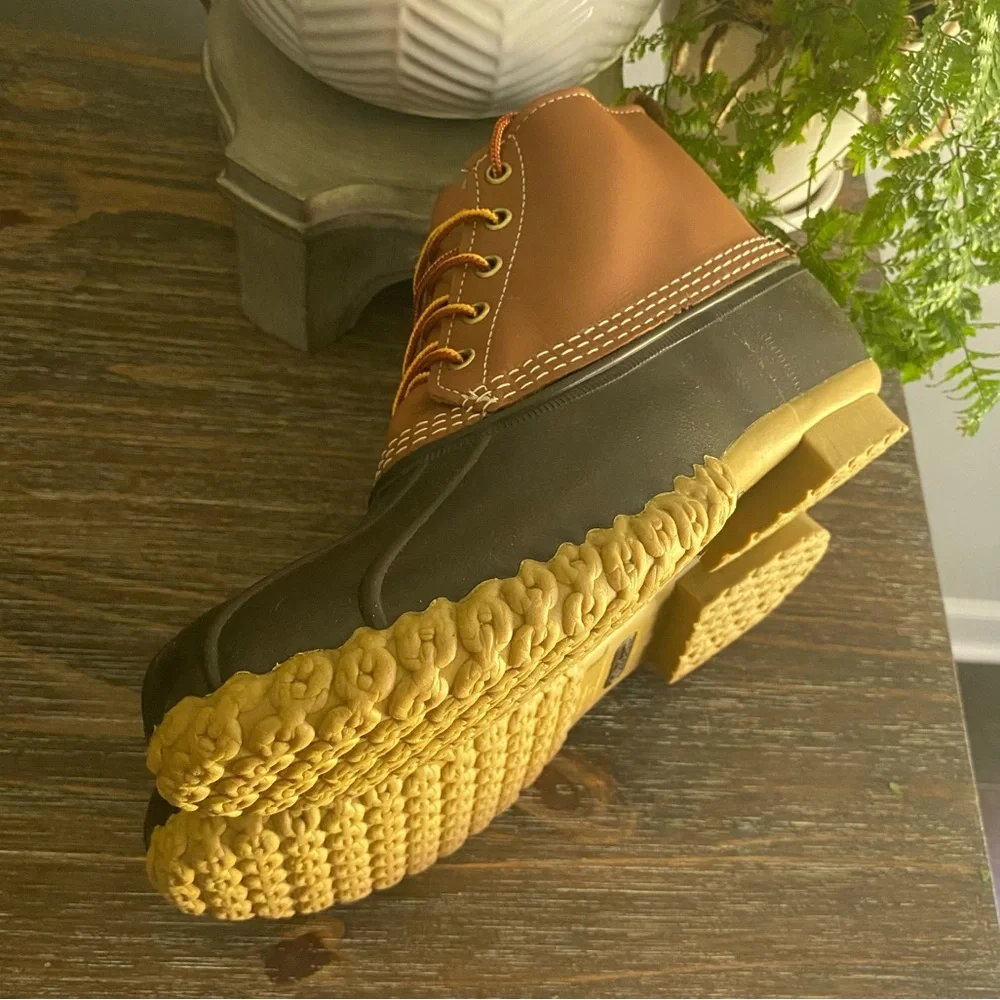 L.L. Bean Mens 6” Bean Duck Boots‎ Hunting Fishing Camping Outdoors Tan Brown 10